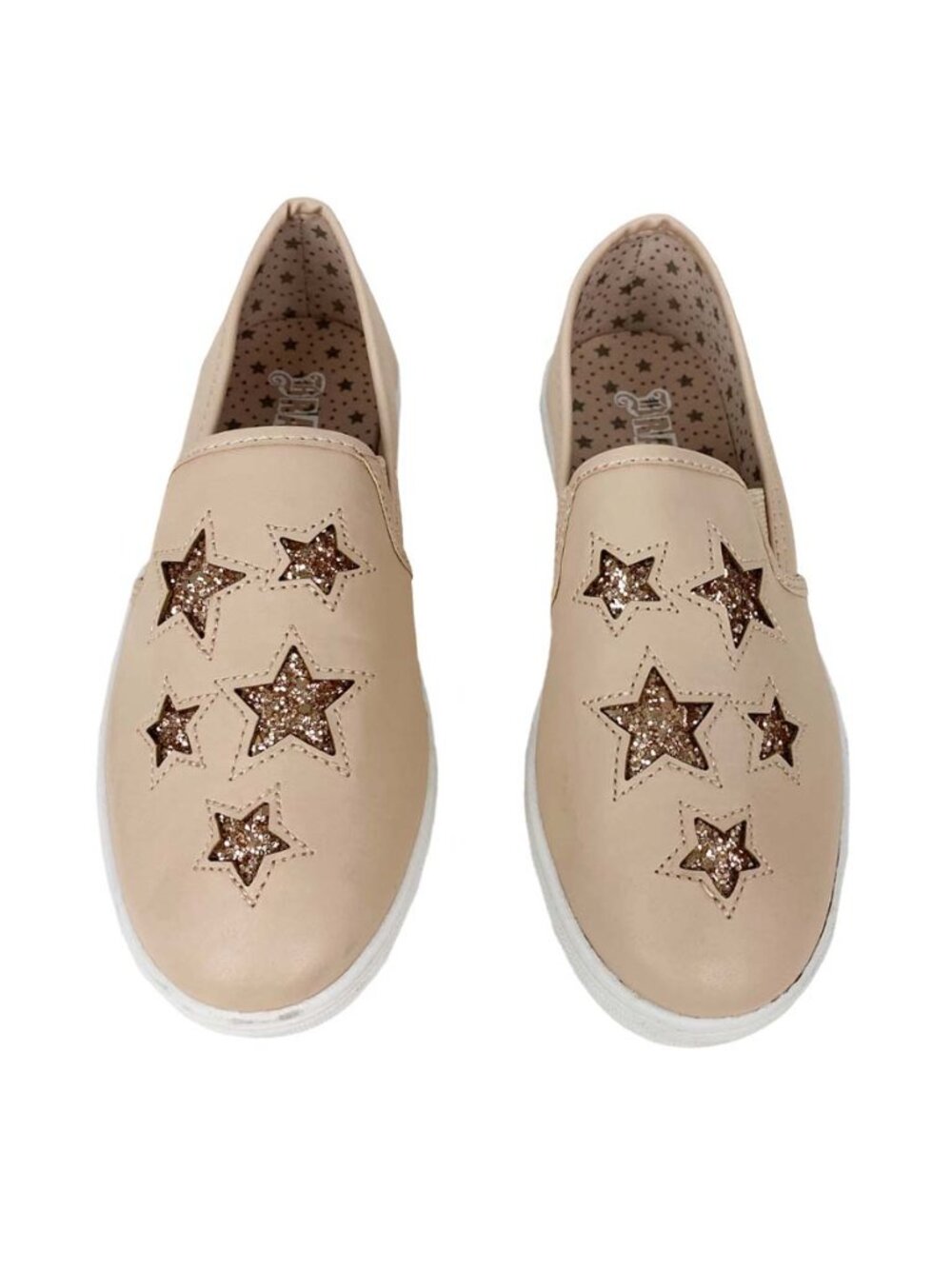 Brash Blush Star Cut Twin Gore Slip On Sneakers Girls Size 3.5